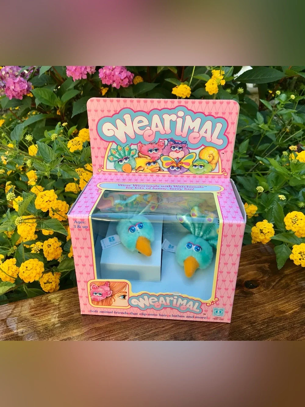 1986 NEW Vintage WEARIMALS Peacock Plush Hair Clip Accessories Clip On Anywhere